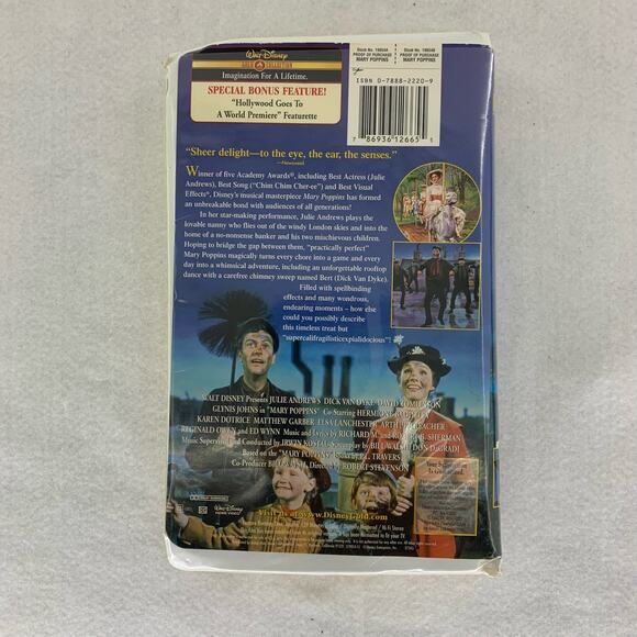Walt Disney Gold Classic Collection Mary Poppins VHS - Picture 3 of 4